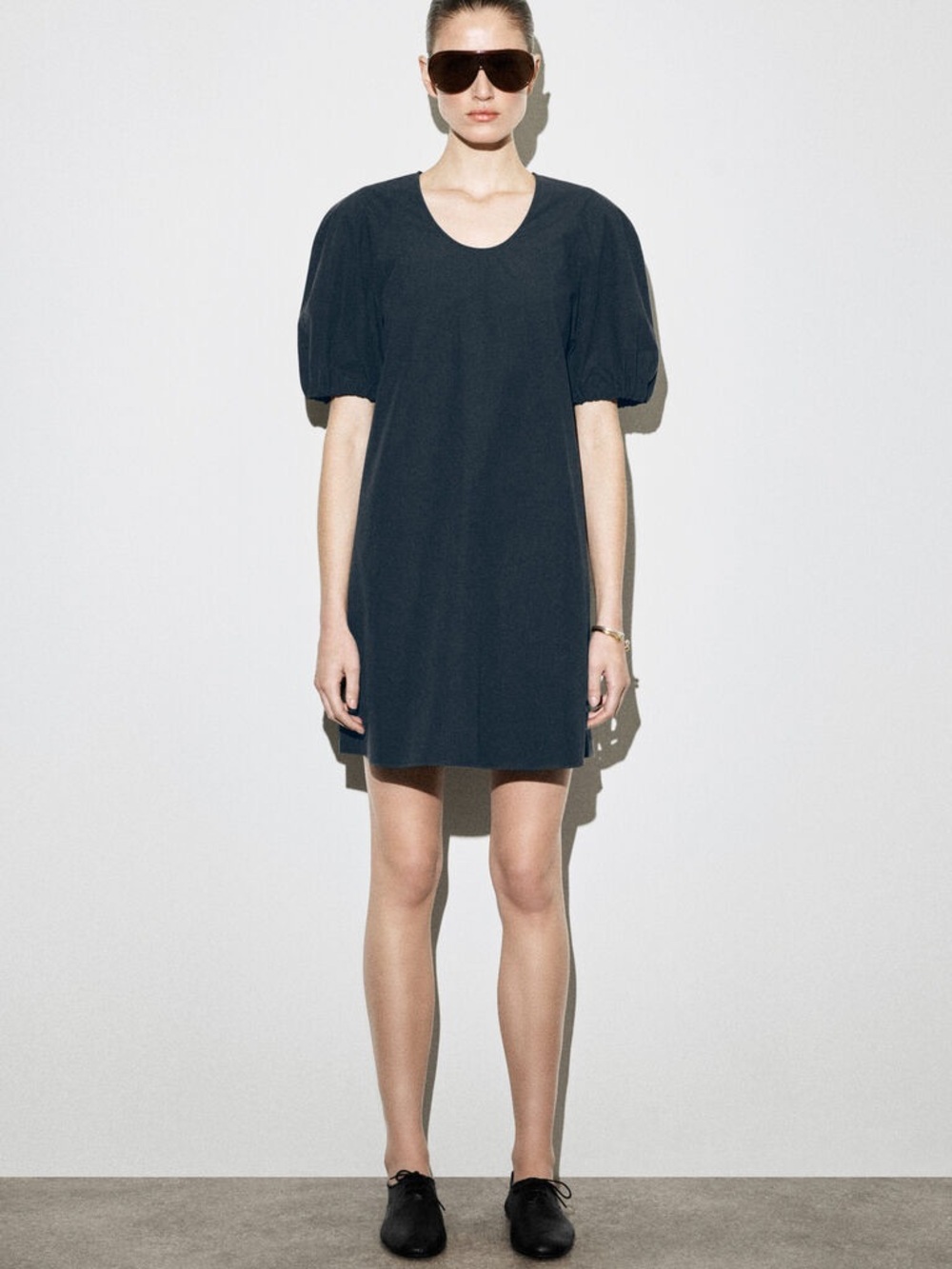 NWT (size 8) COS PUFF-SLEEVE COTTON MINI DRESS